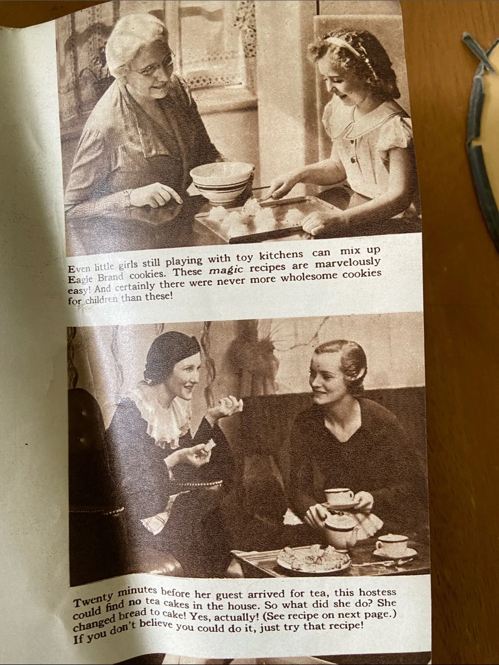 Vintage Cookbook baking recipe book Eagle Brand advertising advertisement bake